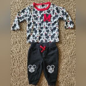 Disney baby Mickey outfit set, size 6-9m